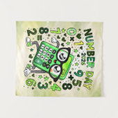 Number Day 2026 Cute Maths Calculator Poster タペストリー (正面(横))