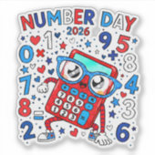 Number Day 2026 Cute Maths Sticker for Kids シール (正面)