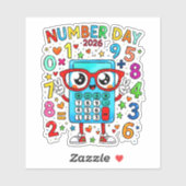 Number Day 2026 Cute Numbers Sticker for Kids シール (シート)