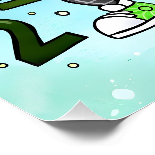 Number Day 2026 Green Calculator Math Design ポスター (コーナー)