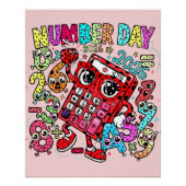 Number Day 2026 Maths Poster for Kids UK Classroom ポスター (正面)