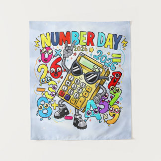 Number Day 2026 Maths Rockstar Banner for Schools タペストリー
