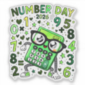 Number Day 2026 Maths Sticker for Kids シール (正面)