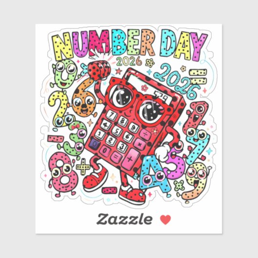Number Day 2026 Maths Sticker for Kids UK シール (シート)