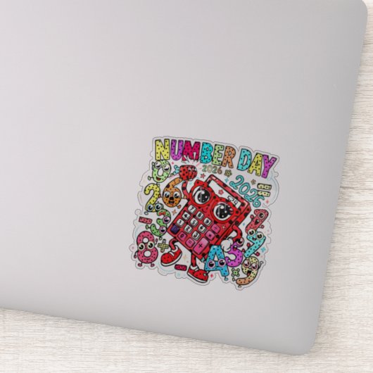 Number Day 2026 Maths Sticker for Kids UK シール (詳細)
