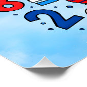 Number Day 2026 Red Calculator Math Design ポスター (コーナー)