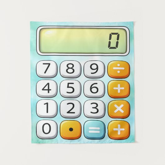 Number Day Calculator Math Design タペストリー (正面)