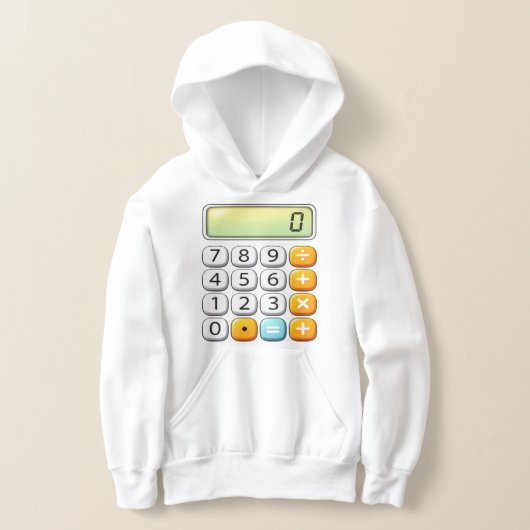 Number Day Classic Calculator Math Hoodie (レイダウン)