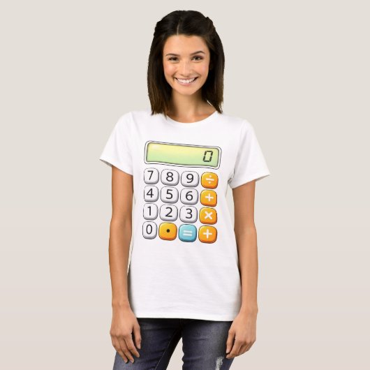 Number Day Classic Calculator Math T Shirt Tシャツ (正面フル)