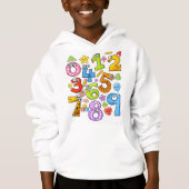 Number Day Colorful Cartoon Numbers Hoodie (正面)