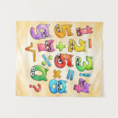 Number Day Colourful Maths Numbers Banner for  タペストリー (正面(横))