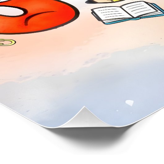 Number Day Cute Calculator Math Design ポスター (コーナー)