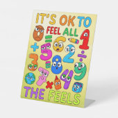 Number Day Feelings Maths Pedestal Sign for School 台座サイン (正面)