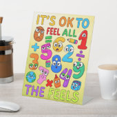 Number Day Feelings Maths Pedestal Sign for School 台座サイン (インサイチュ)