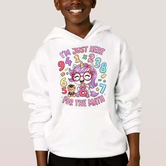 Number Day Funny Maths Hoodie for Kids and Teacher (正面)