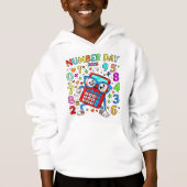 Number Day Kids Hoodie Colourful Maths Calculator (正面)