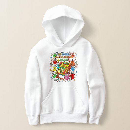 Number Day Kids Hoodie | Fun Colourful Numbers (レイダウン)