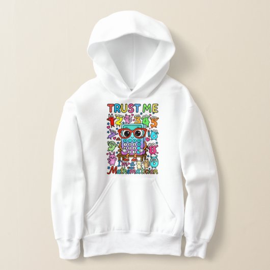 Number Day Kids Hoodie | Funny Maths Numbers (レイダウン)