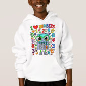 Number Day Kids Hoodie | I Love Numbers Maths (正面)
