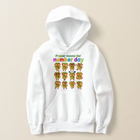 Number Day Kids Hoodie | Maths Movement Activity (レイダウン)