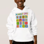 Number Day Math Icons Calculator Hoodie (正面)