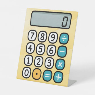 Number Day Maths Calculator Pedestal Sign for Scho 台座サイン