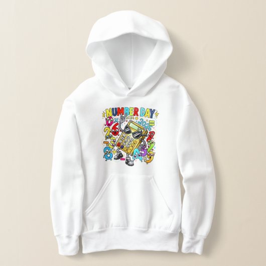 Number Day Maths Hoodie for Kids | Primary School  (レイダウン)