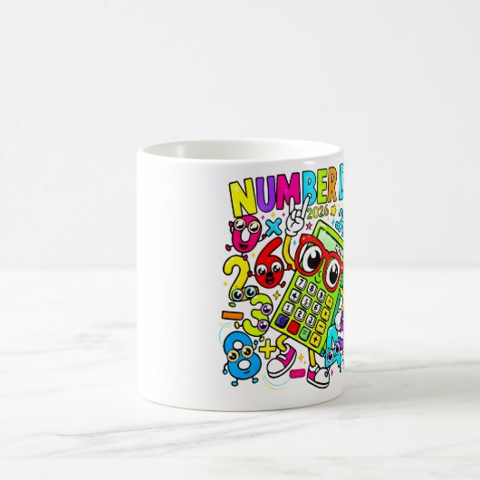 Number Day Maths Mug | Colourful Numbers コーヒーマグカップ (中央)