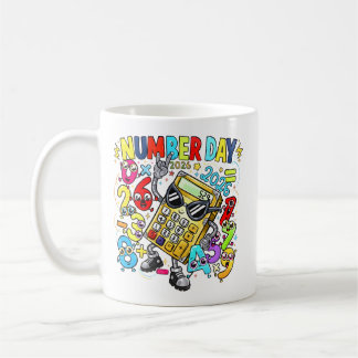 Number Day Maths Mug | Fun Calculator Design コーヒーマグカップ