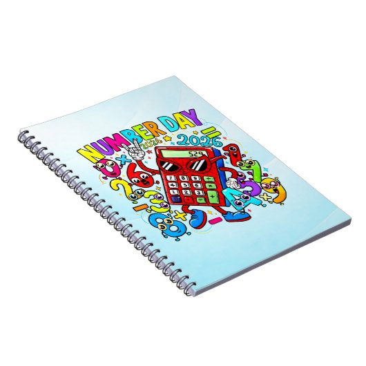 Number Day Maths Notebook | Fun Colourful Numbers ノートブック (右側)