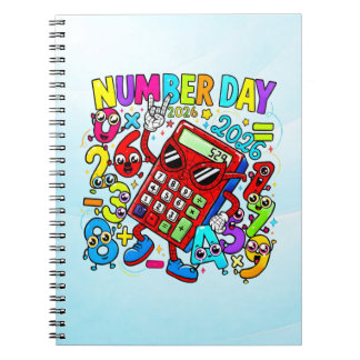 Number Day Maths Notebook | Fun Colourful Numbers ノートブック