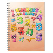 Number Day Maths Notebook | Numbers All Around ノートブック (正面)