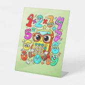 Number Day Maths Numbers Pedestal Sign for Schools 台座サイン (正面)