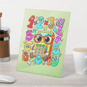 Number Day Maths Numbers Pedestal Sign for Schools 台座サイン (インサイチュ)