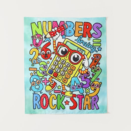 Number Day Maths Rockstar Banner for Schools タペストリー (正面)