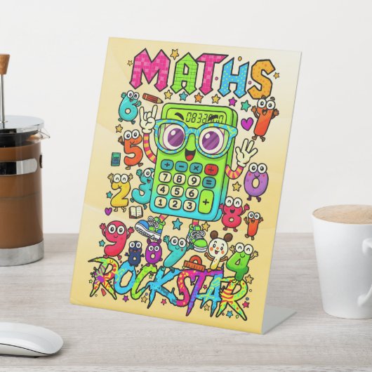 Number Day Maths Rockstar Pedestal Sign for School 台座サイン (インサイチュ)