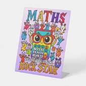 Number Day Maths Rockstar Pedestal Sign for School 台座サイン (正面)