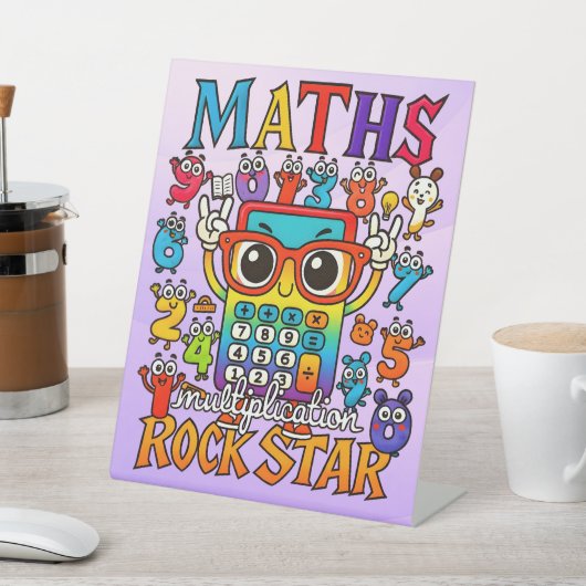 Number Day Maths Rockstar Pedestal Sign for School 台座サイン (インサイチュ)