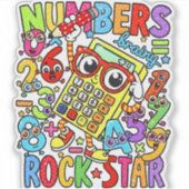 Number Day Maths Sticker for Kids UK Classroom シール (正面)