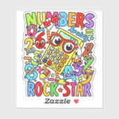 Number Day Maths Sticker for Kids UK Classroom シール (シート)