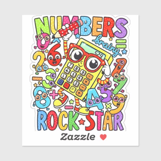 Number Day Maths Sticker for Kids UK Classroom シール (シート)