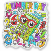 Number Day Maths Sticker for Kids UK School シール (正面)