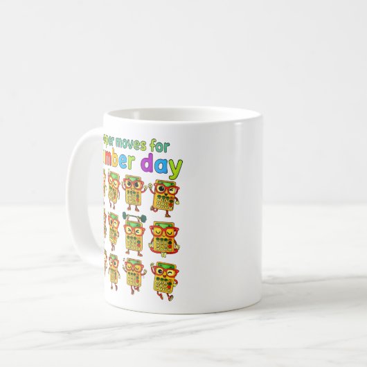 Number Day Proper Moves Funny Maths Mug コーヒーマグカップ (正面左)