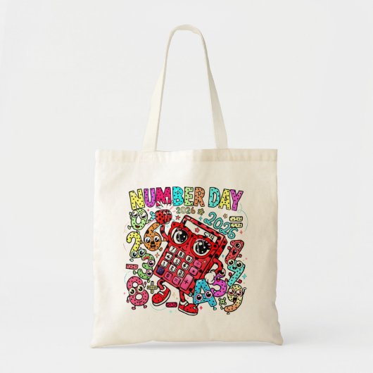 Number Day Tote Bag | Fun Maths Numbers トートバッグ (正面)