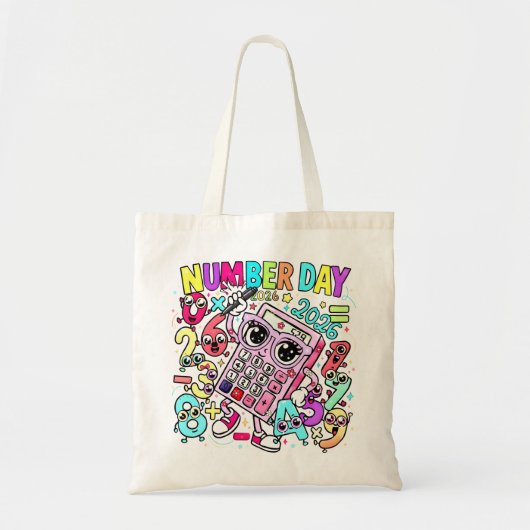 Number Day Tote Bag | Fun Maths Numbers トートバッグ (正面)