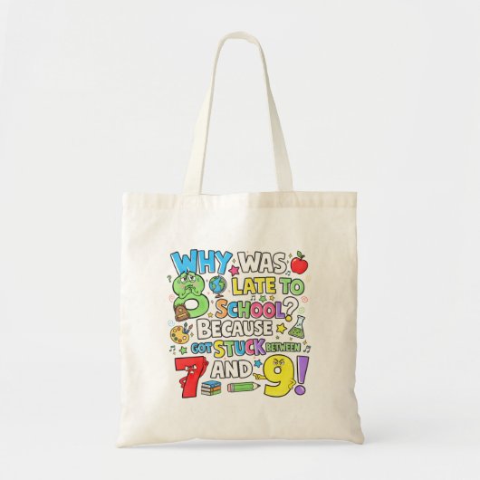 Number Day Tote Bag | Funny Maths Numbers トートバッグ (正面)