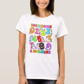 Number Day Unicorn Numbers Math T Shirt Tシャツ (正面)
