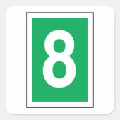 Number Eight Signスタンプ スクエアシール (正面)