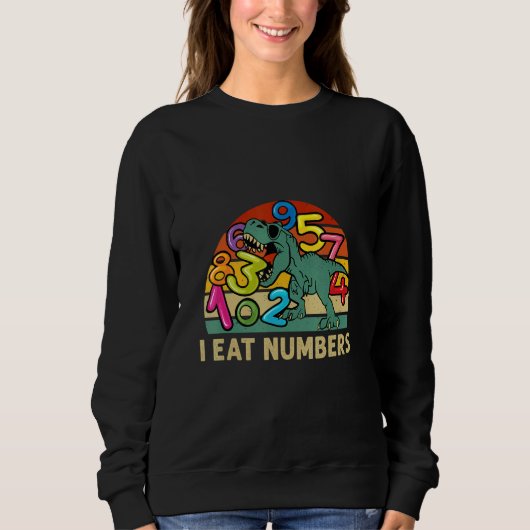 Number Learning calculator costume matc day Math O スウェットシャツ (正面)