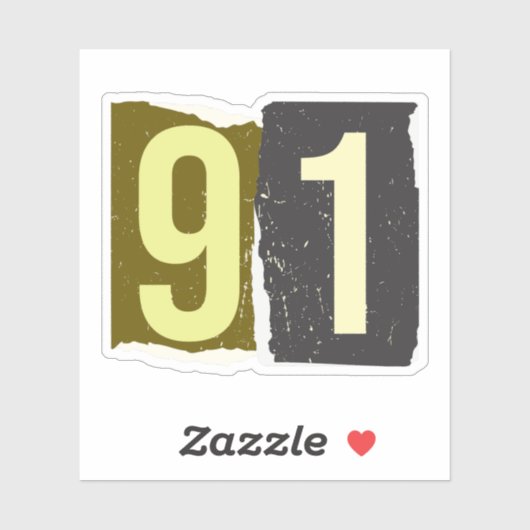 Number Magazine Ransom 91 シール (シート)